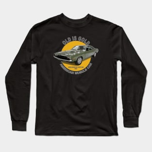 Challenger RT HEMI 426 American Muscle Car 60s 70s Old is Gold Long Sleeve T-Shirt